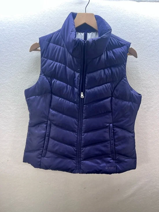 Eddie Bauer EB550 Down Puffer Vest Womens PM dark Purple Goose 3112 - Picture 2 of 11